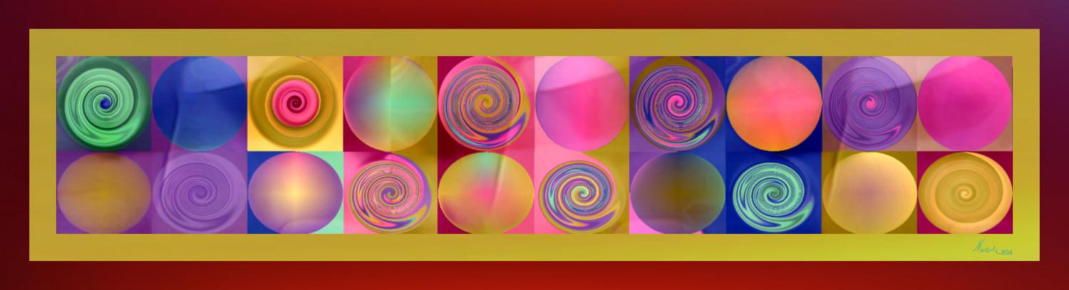 Tavolozza di sfere e spirali